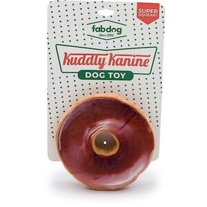 Fabdog Kuddly Kanine Donut Dog Toy Super Squeaky & Durable Fast Food Shaped Poly